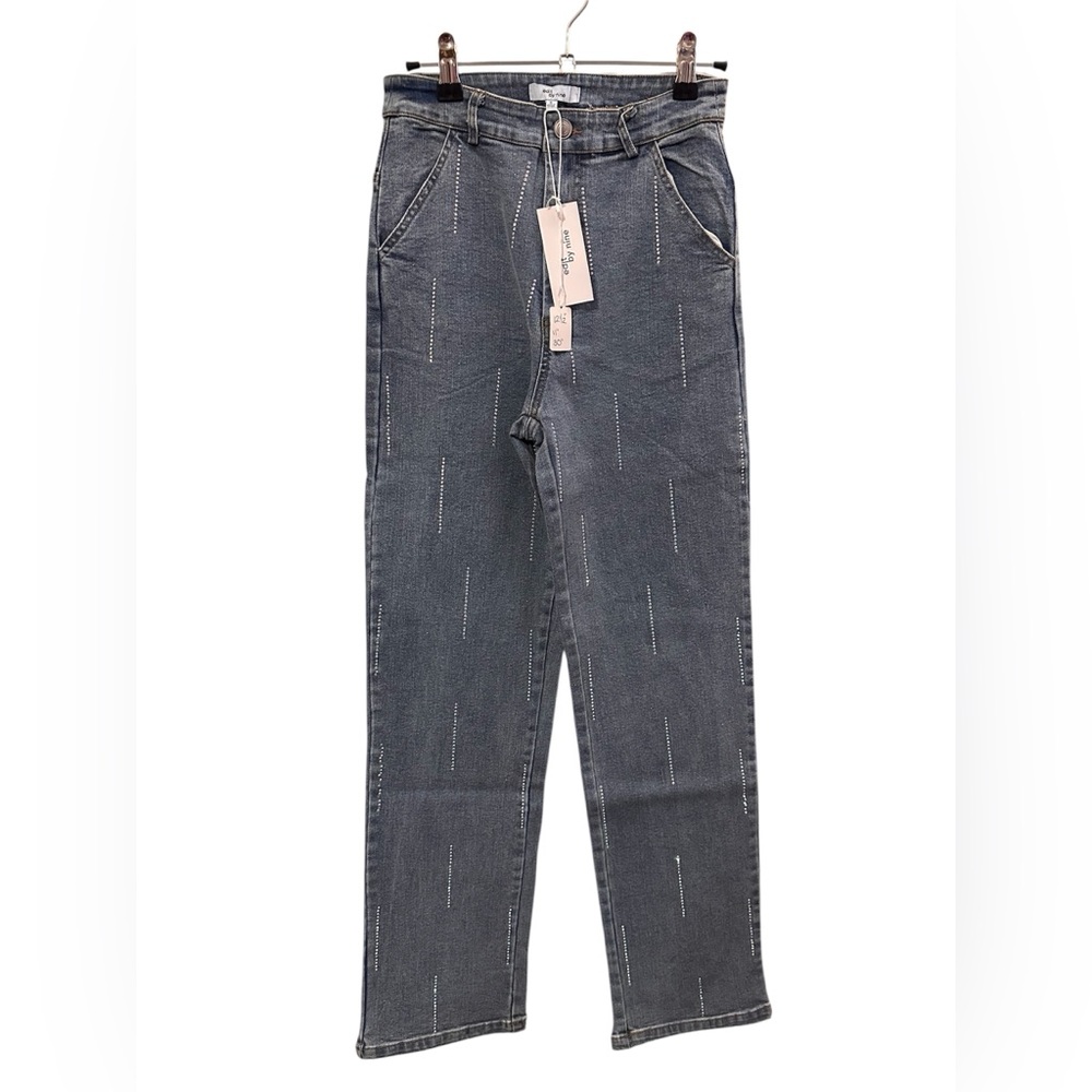 Straight Leg Jeans with bling! NWT